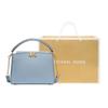 Michael Kors Karlie Classic Minimalist Solid Color Commuter Fashion Chain Leather Shoulder Bag Women bags Light-Blue 30F1GCDS2L-487