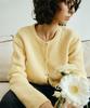 Aau Jacquard Tweed Cardigan_Light Yellow