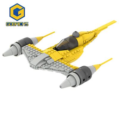 Non-Toxic Gobricks Moc Space Classic Movie Weapon Midi Naboo Starfighters Spaceship Building Blocks Spaceship Toys For Kids Gifts