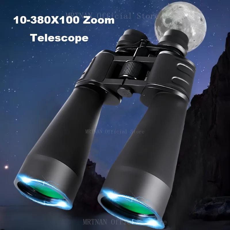 Zoom 10-380X100 Professionellt Teleskop HD Kraftfulla BAK4 Kikare Svagt Ljus Långdistanskikare För Jakt