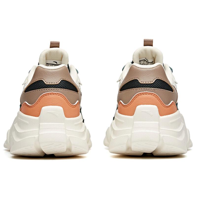 Anta Durable Breathable Low-Top Chunky Sneakers Men's White Gray Green Sneakers 912228827-4