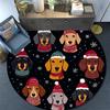 Dachshund Round Area Rug,Carpet Rug for Living Room Bedroom Sofa Playroom Decor,Non-slip Floor Mat