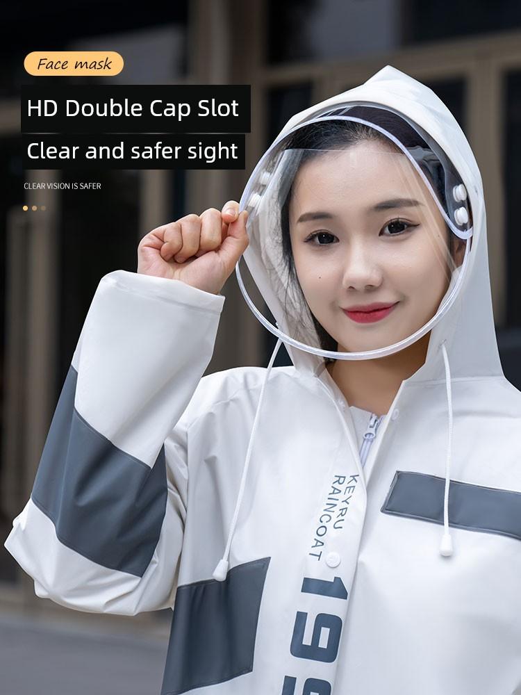 Raincoat Women's Long Full Body Rainproof Single Integrated Adult Outwear Electric Car Battery Car Special Poncho