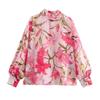 Autumn/Winter 2025 Women's Loose Floral Lapel Shirt