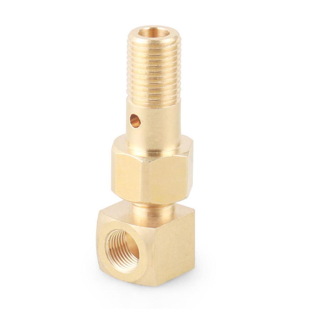 High Quality Banjo Bolt Adapter Fuel Pressure Gauge Thread Converter Copper Auto Part for Del Sol 1993-1997 Replacement