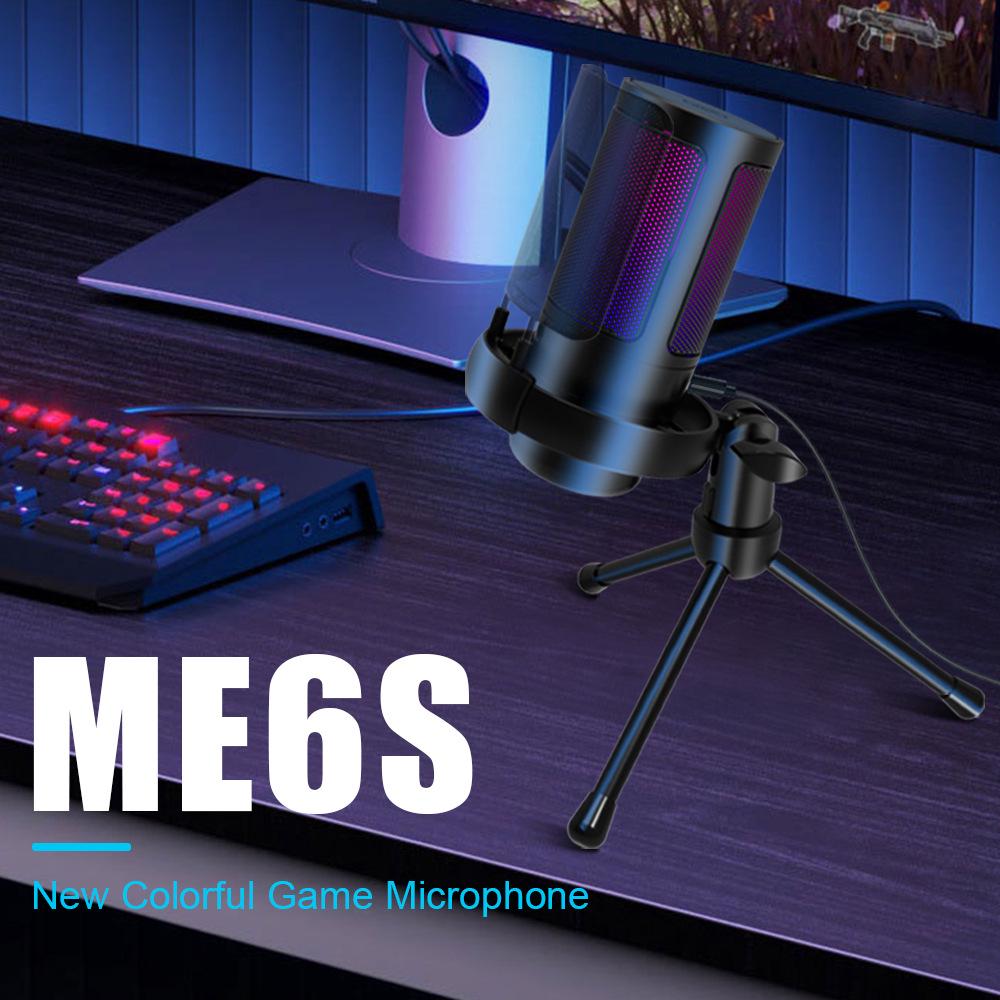 RGB USB Condenser Microphone with Desktop Tripod Stand for Gaming & Live Streaming