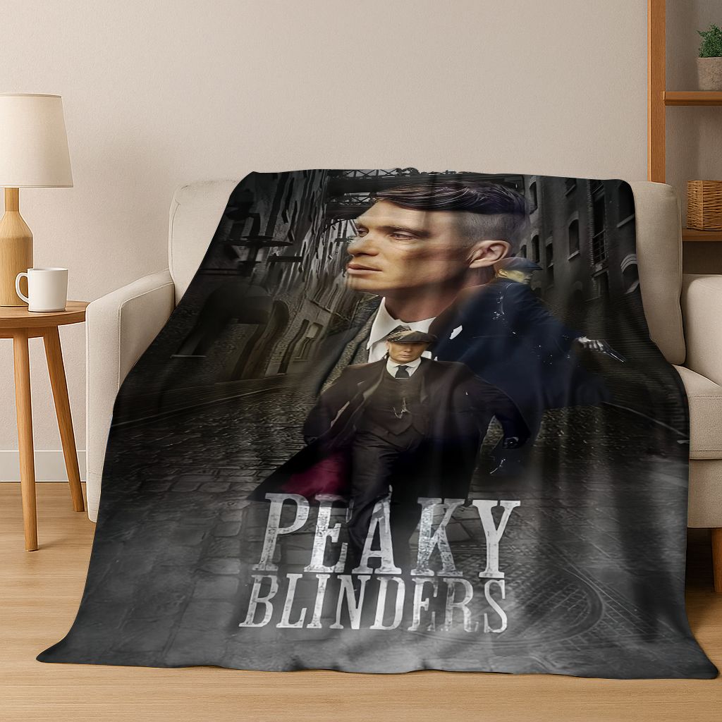 2026 Tommy Shelby P-Peaky B-Blinders Art Flannel Blanket,Cozy Soft Throw Blanket for Home Bedroom Bed Sofa Picnic Cover Gift