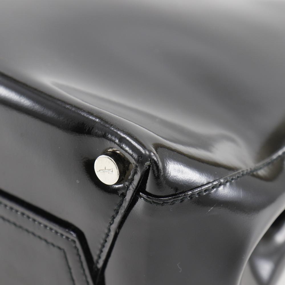 Salvatore Ferragamo Vala Handbag Black Patent Leather Women Used