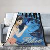 Perfect Blue Mima Kirigoe Blankets Velvet Printed  Breathable Warm Throw Blankets for Sofa Bedroom Bedspread