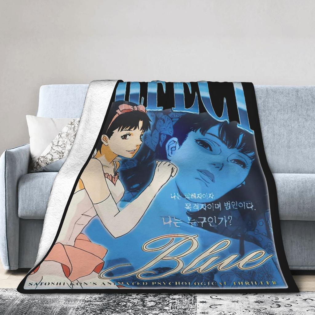 Perfect Blue Mima Kirigoe Blankets Velvet Printed Breathable Warm Throw Blankets for Sofa Bedroom Bedspread
