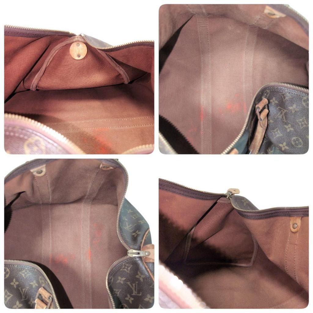 Louis Vuitton Monogram Keepall 45 Boston Bag Brown Travel Bag Authenticated from Japan