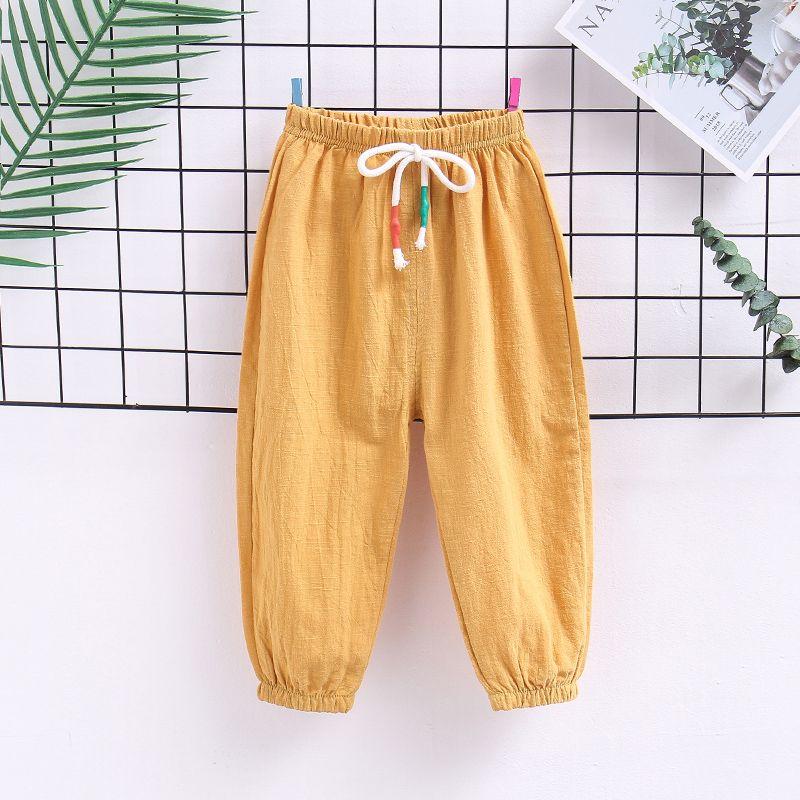 Children's Mosquito Repellent Pants Boys' Summer Thin Cotton Pants Baby's Outer Lantern Pants Girls' Leg Binding Pants