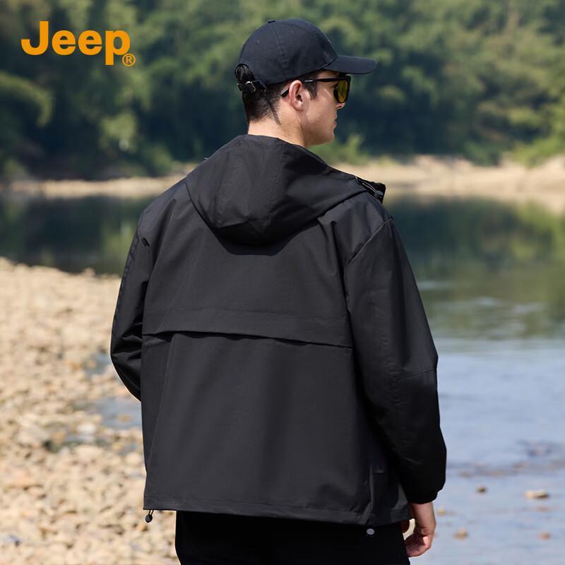 Jeep Men's Outdoor Hooded Windbreaker Jacket