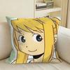 FAFullmetal Alchemist Anime Merchandise Square Sofa Pillow Cover Solid Color Living Room Home Decor Cushion Case