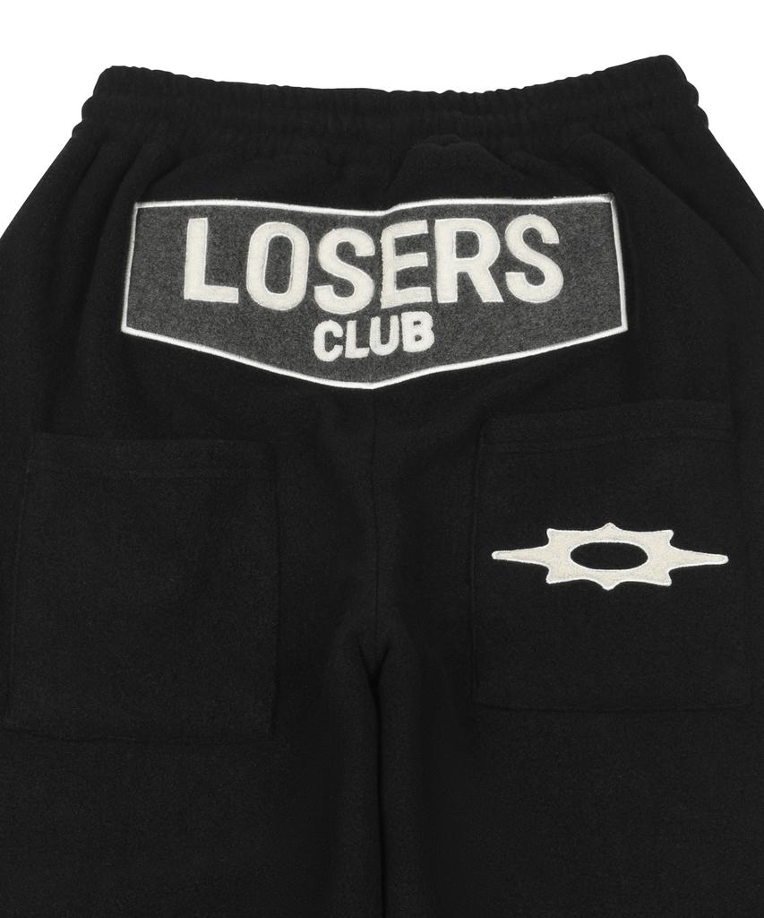 Lujeoseukeulleob Star Stud Wide Fleece Sweatpants Black
