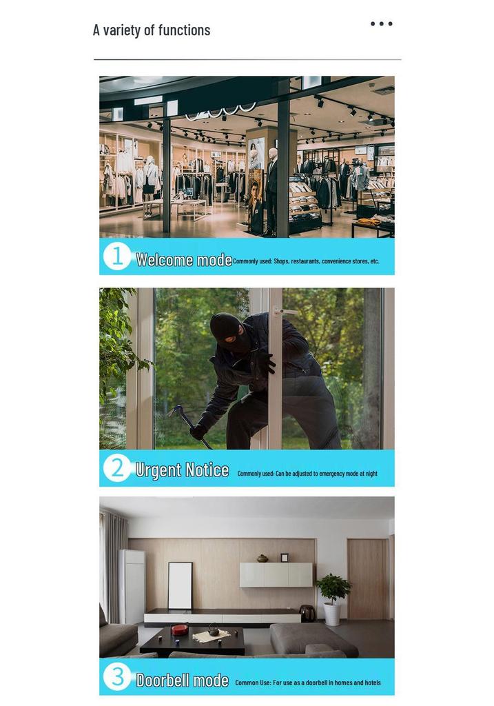 Shop Entry Welcome Sensor Alarm: Supermarket Doorway Voice Reminder