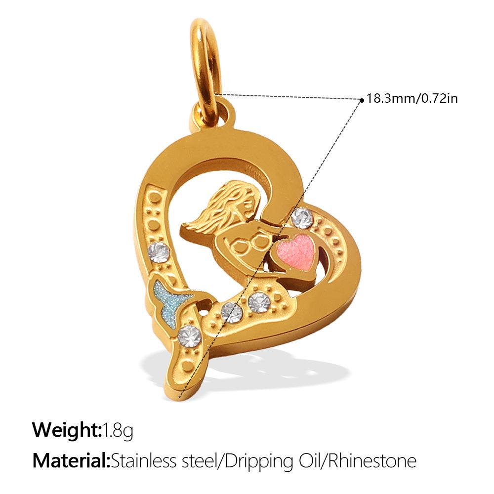 

European and American Niche Medical Care Theme Drip Pendant First Aid Kit Tooth Shape Diamond Jewelry Accessories 2026