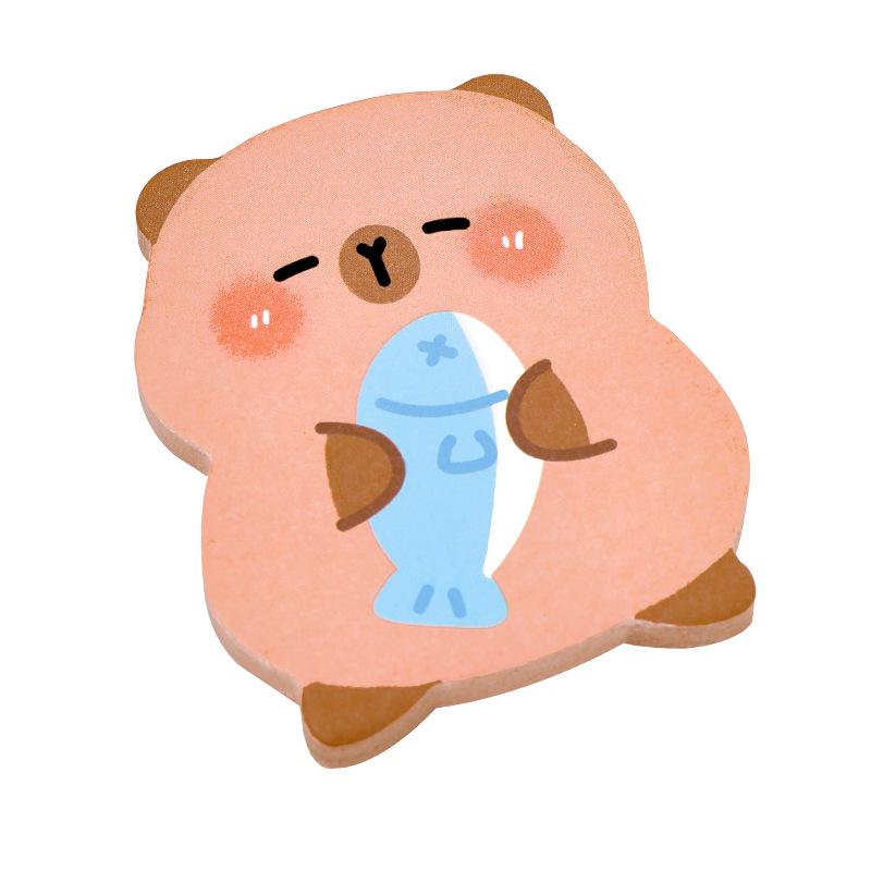 Capybara Alien Sticky Notes: Cute Reusable Memo Stickers for Student Planners