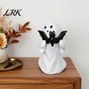 Small Ghost Figurine Statue Halloween Figurine, Cute Resin Statue, Creative Holding Unique Home Accents Bat/Drink Tabletop Ornament for Party,