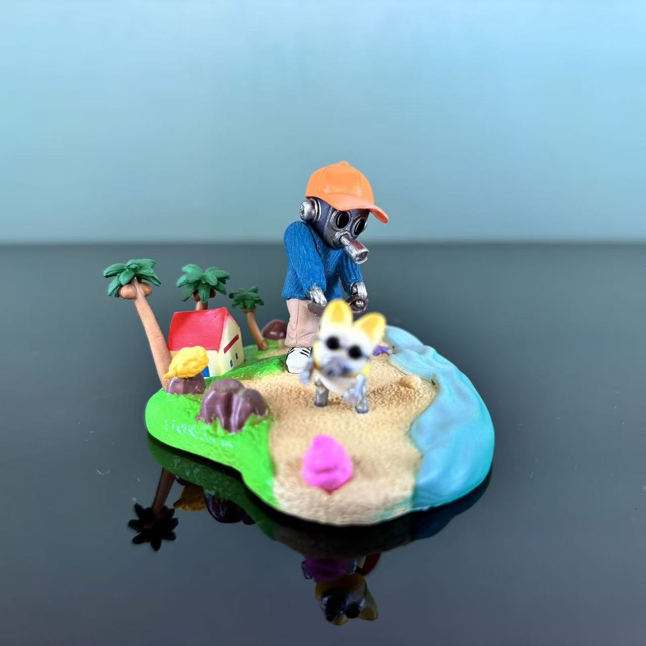 

Anime Dragon Ball Z Puppy Akira Toriyama Q Version Figure Model Decoration Doll Collectible Desktop Toys Children Gift