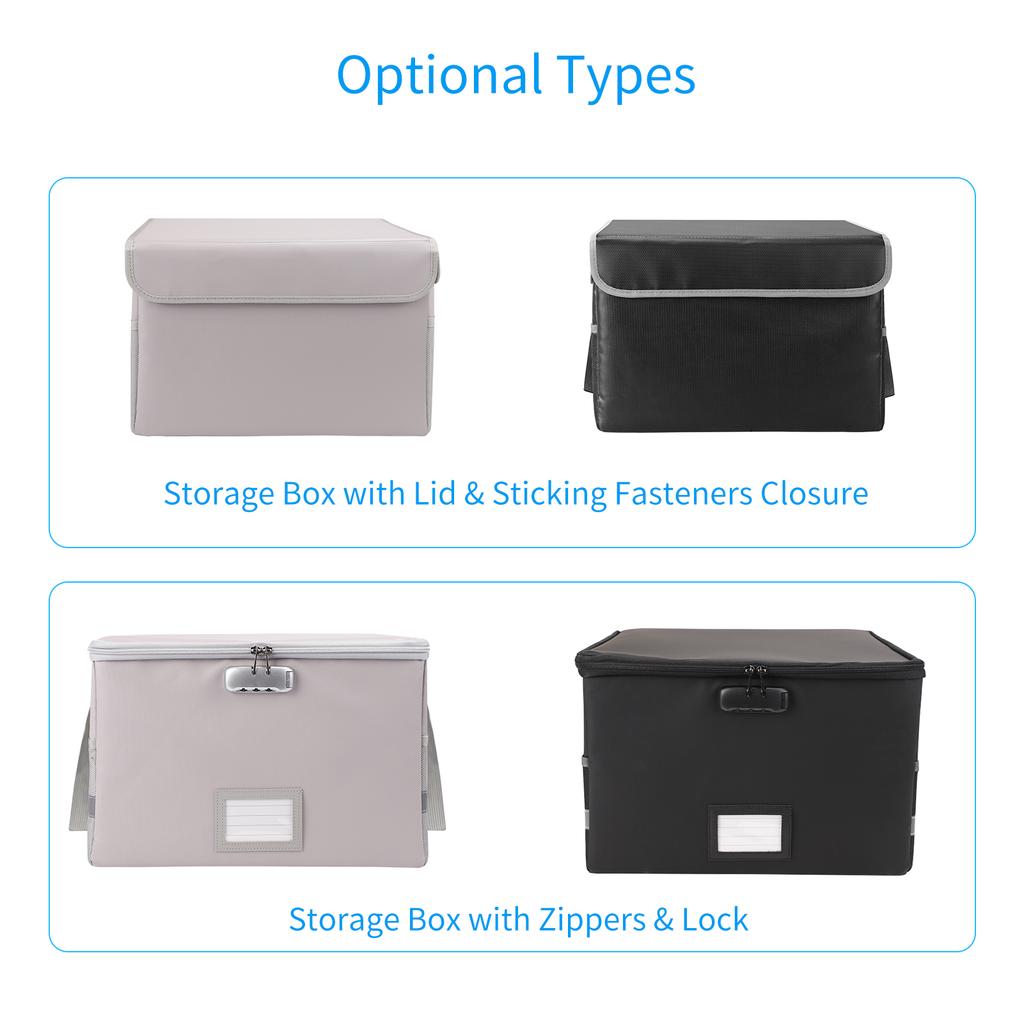 Fireproof Document Bag Fireproof Waterproof Storage Box with Lock Suitable for Hanging Letter/Legal