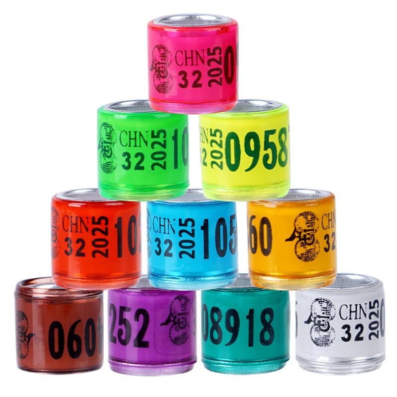 50pcs Pigeon Leg Rings Parrot Foot Rings Bird Leg Rings Pet Animals Plastic Clip Ring Identification Tools With Number Letter