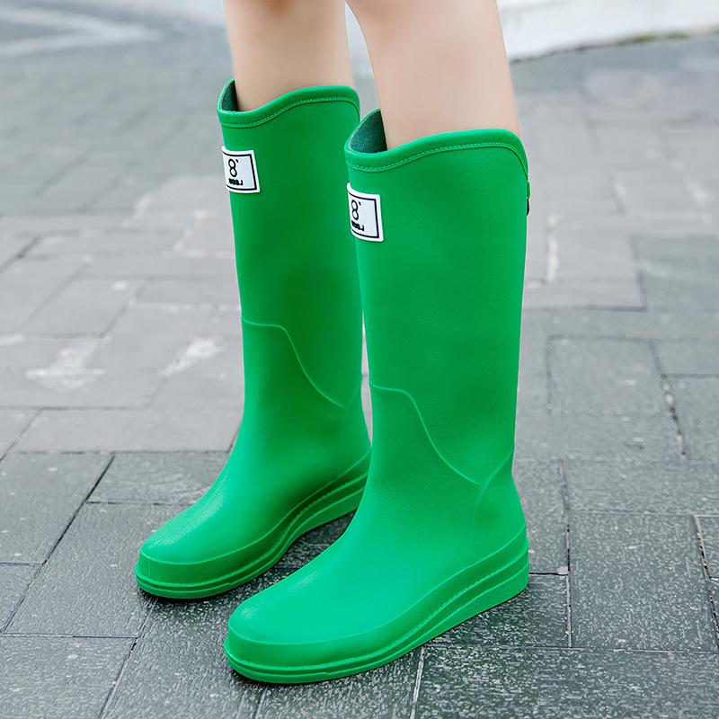 Outdoor Waterproof High Tube Women's Rain Boots Fashionable Soft Soled Wear-resistant Anti Slip Garden Rain Shoes women shoes
