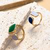 6 Piece Set Irregular Open Rings Moonstone Heart Finger Rings For Women Girls Kpop Sweet Cool Trendy Aesthetic 2025 Jewelry Gift