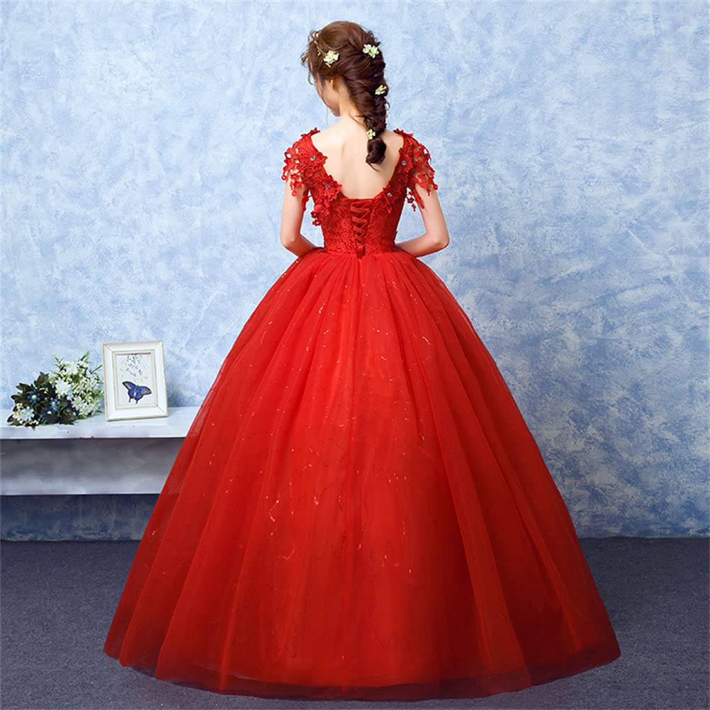 JINZUOMA Wedding Bridal Embroidered Formal Long Elegant Formal Dress with Floral Perfect for and Parties Size Women's Dress, One-Piece Dress, Dress,