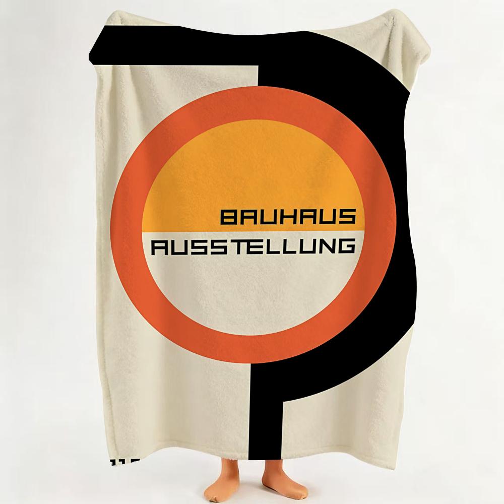 Coperta in Flanella Stile Bauhaus Adatta per Divano Soggiorno Camera da Letto