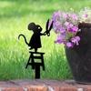 Wrought Iron Garden Statues Handmade Metal Art Decor