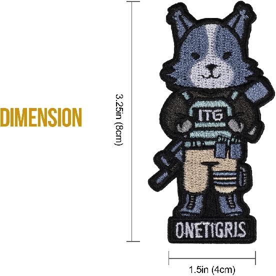 OneTigris K9 Patch Dog Morale Patch for Vest Harness Collar Leash(Border Collie)