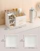 Lolalet Makeup Organizer with PU Spacious Skincare Storage Display Case for and Beauty for Vanity and Easy To Clean Cream Drawer, Leather, Holder,