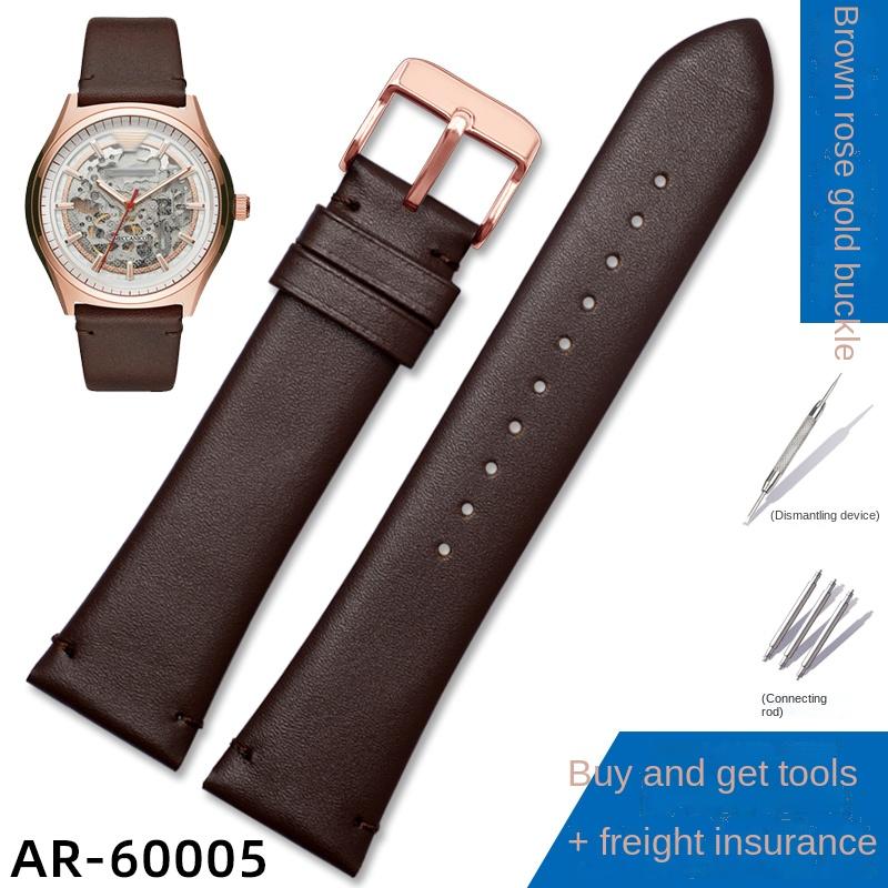 Для часов Armani AR1982/AR60003/AR60004/AR60005 классический браслет из натуральной кожи 22 мм Черный коричневый Темно-коричневый ремешок Пряжка-булавка 22mm