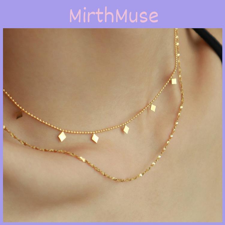 Stunning Sparkling Double Layer Titanium Steel Choker Necklace For Women Fashion