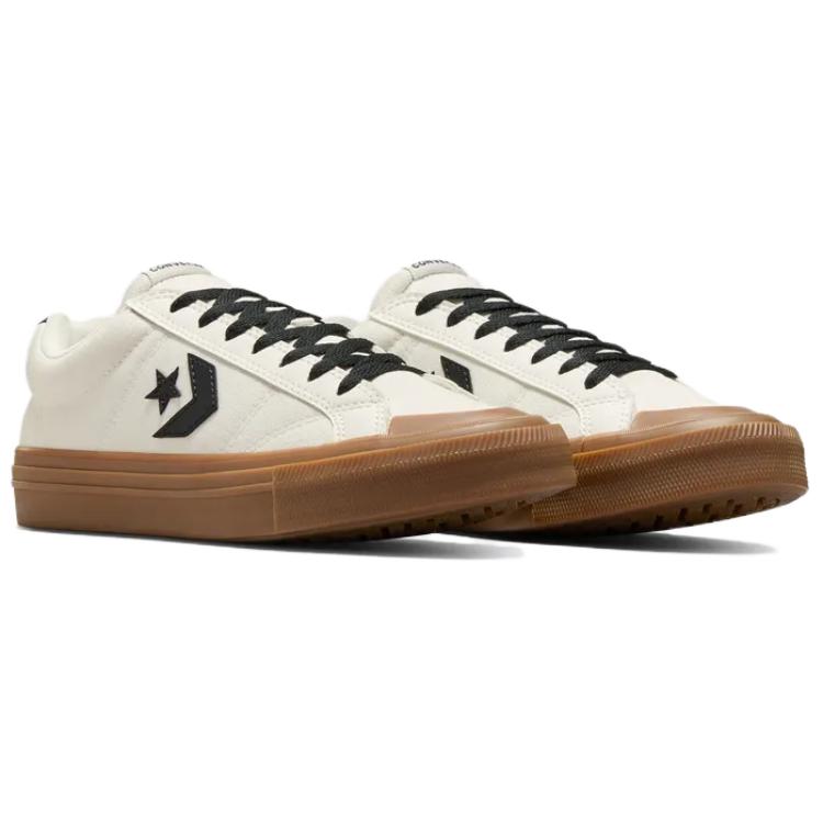 Converse Sport Casual Comfortable Versatile Thin Sole Non-slip Durable Low-top Sneakers Unisex White