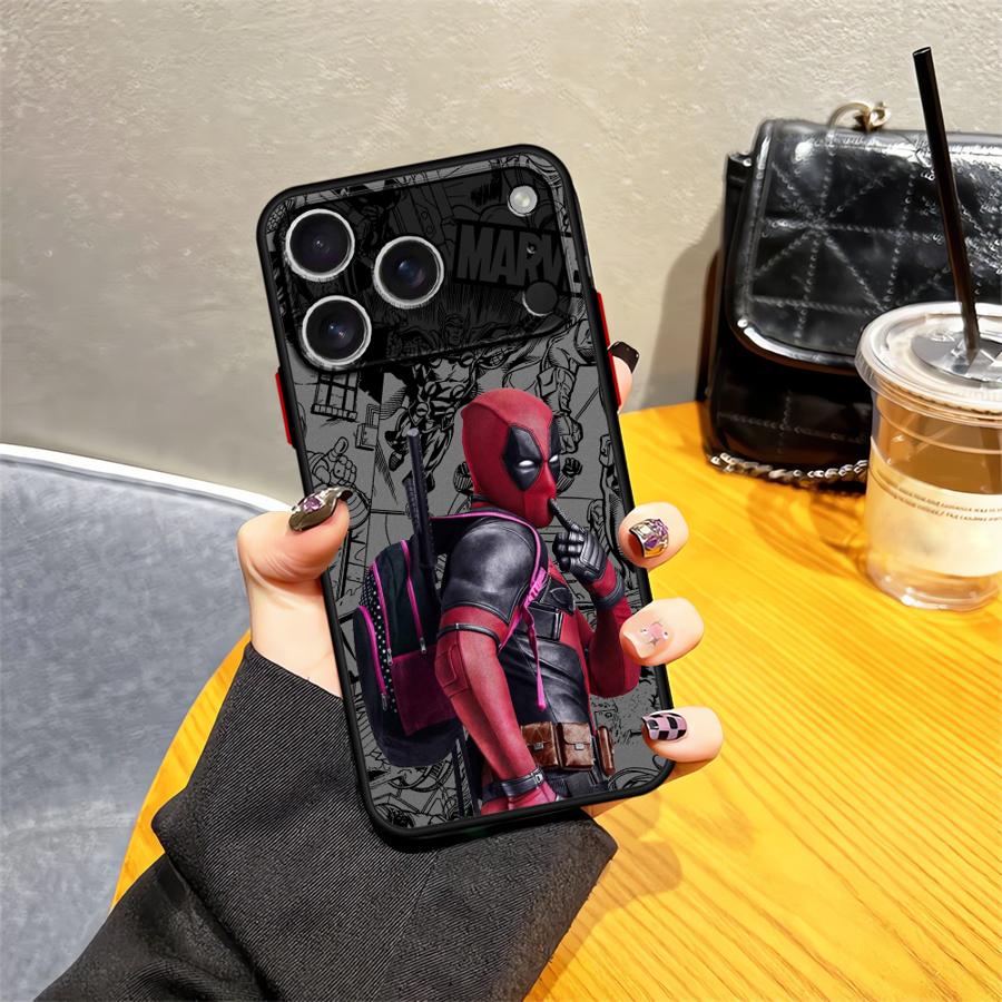 Marvel Deadpool Case for iPhone 17 Pro Max 14 16 Plus XS XR 11 7 8 SE 13 Mini 15 12 Air 17e Back Phone Cover