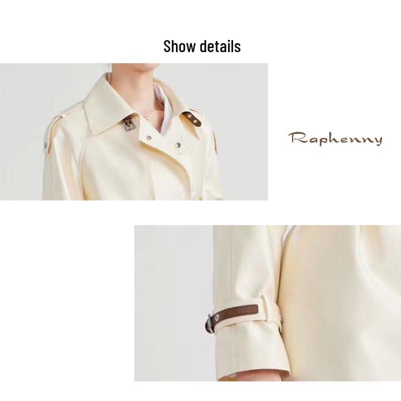 Raphenny Women's Classic Double-breasted Trench Coat