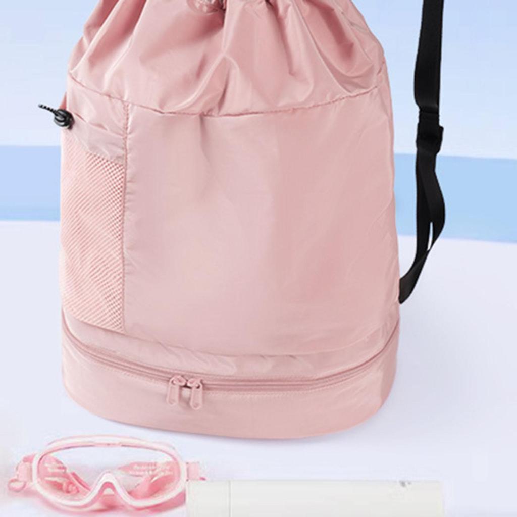 Mesh Swim Drawstring Backpacks Foldable Adjustable Shoulder Bag Sports Gym Bag for Soccer Pool Outdoor Basketball Volleyball