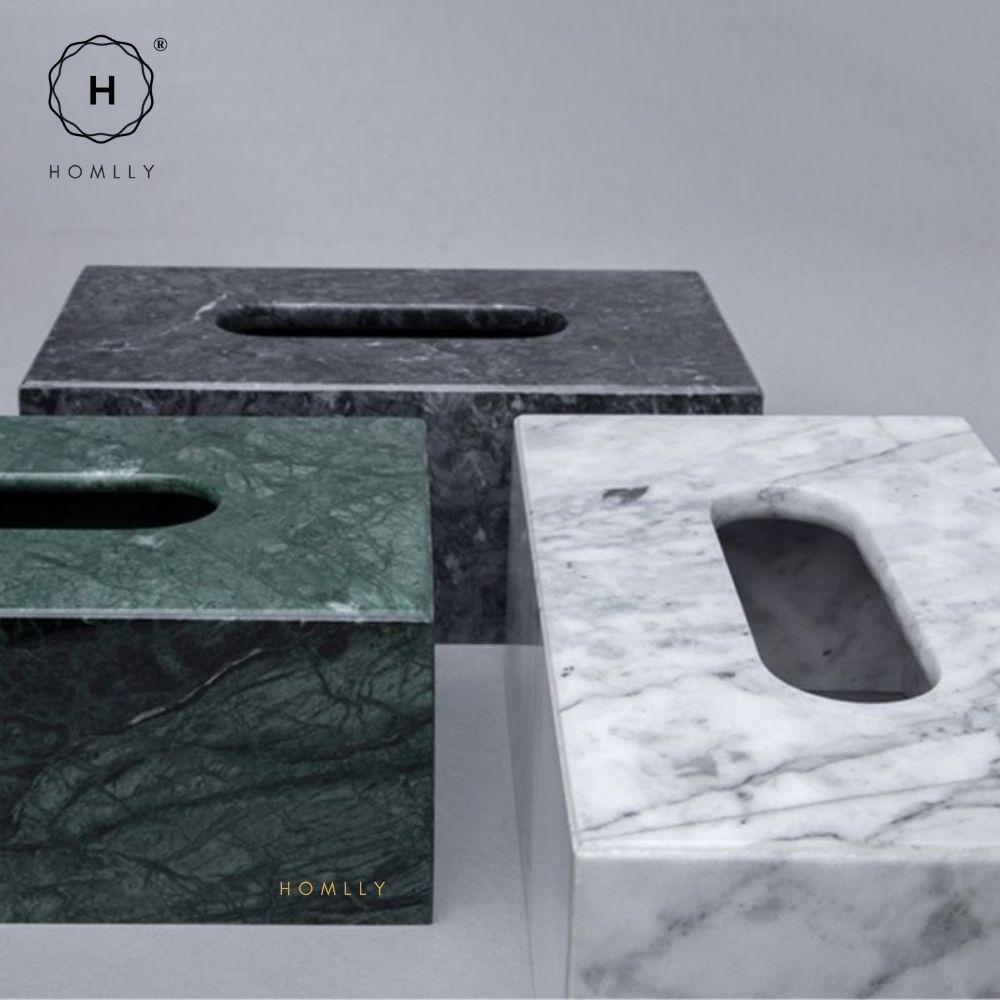 Homlly Marbi 100% Real Marble Tissue Box Holder
