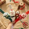 Christmas Clap Bracelet Cartoon Plush Elk Snowman Circle Bracelet For Xmas Hildren Gift New Year Decor Wrist Band