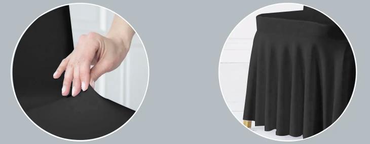 Premium Black Banquet Chair Cover With Ruffles