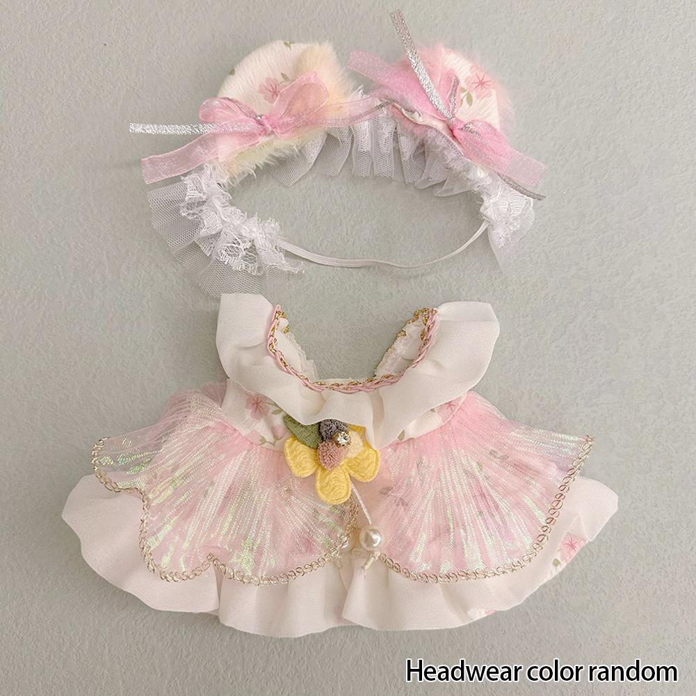 For 20CM Cotton Doll Rompers Cartoon Plush Doll Replacement Outfit Playing House Accessories Mini Clothes