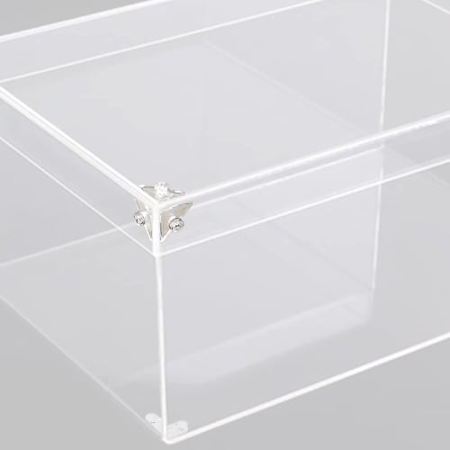 MOROBOR Acrylic 3-Hole Right-Angle Joint Brace Bracket and L-Shaped Corner Bracket with Screws, Mini Adhesive Pineapple Handle Acrylic Hinge Buckle Lo