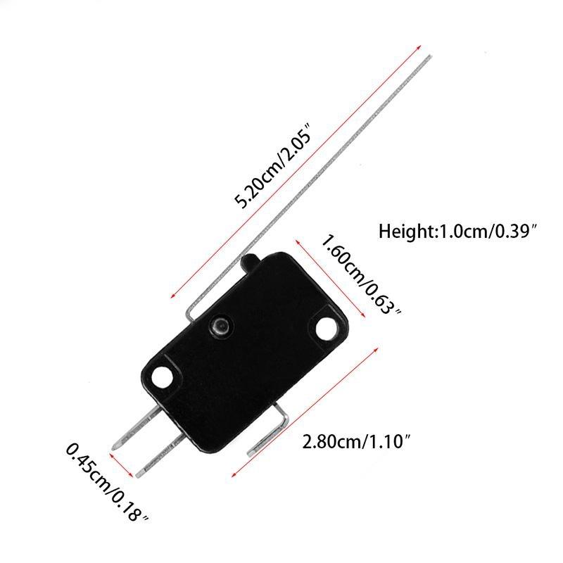 652F 5Pcs KW7-9 Micro Limit Switch Long Hinge Lever Type SPDT Action Button Push