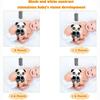 3 Pack Hanging Rattle Toys,Cartoon White Black Stuffed Stroller Plush Toys for Newborn 0-18 Month Baby Bed Crib Toys with Wind Chimes (Zebra,Deer&Cow)