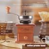 Haskoss Coffee Bean Grinder, Wooden Manual Coffee Grinder, Hand-Held, Stainless Steel, Retro, Coffee Spice, Mini Burr Mill with Ceramic