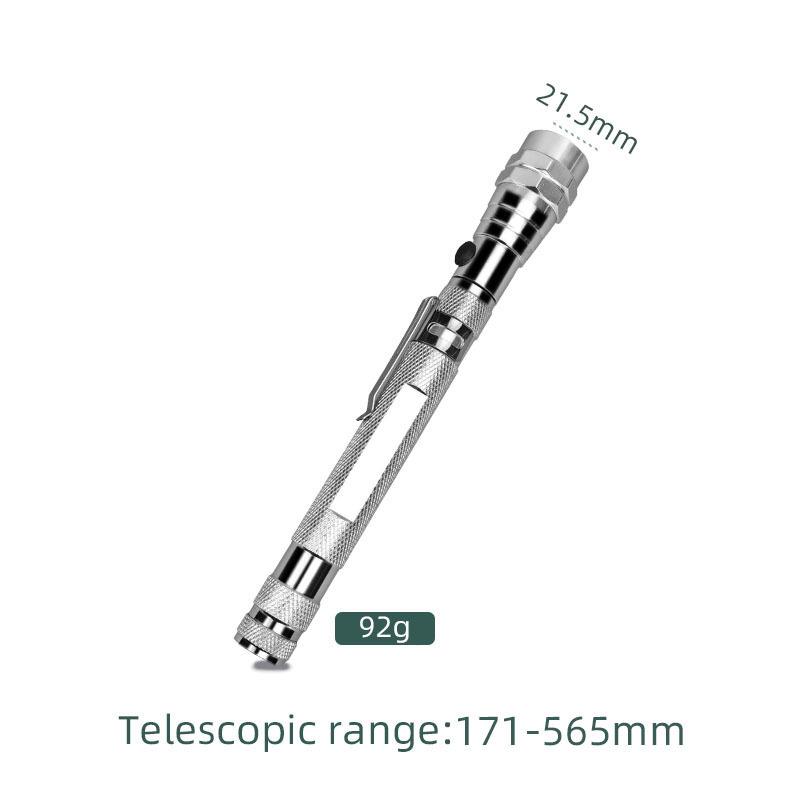 1.5 lb Telescopic Magnetic Pickup Tool with Light, Strong Magnet, Extendable Round & Square Mirror, Auto Repair Flashlight Head
