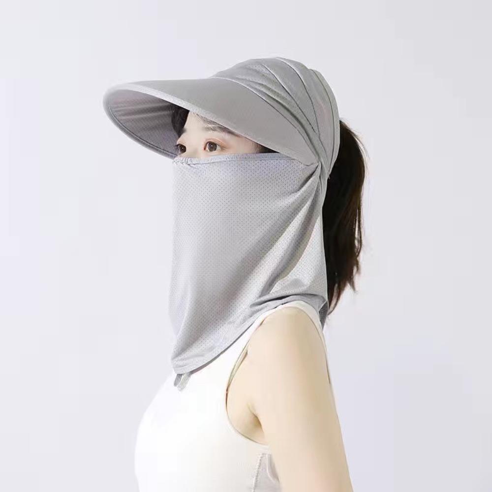 Foldable Women Sunscreen Hat Anti UV Outdoor Cycling Hat Summer Beach Sun Hat