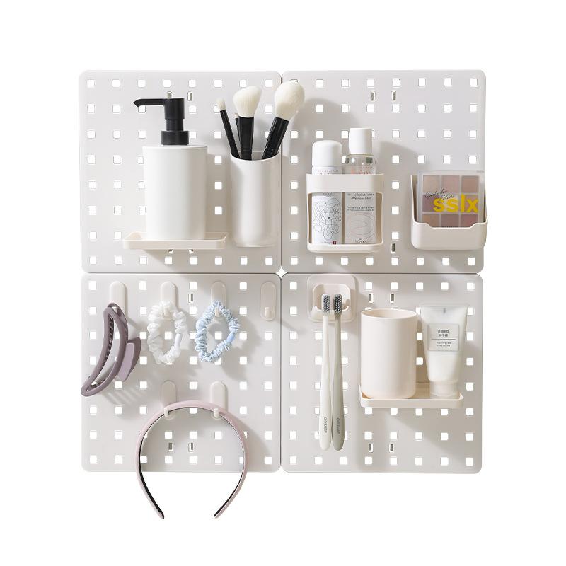 3873 Household Hole Board Wall Storage Rack Dormitory Display Rack Hanging Board Learning Desk Finishing Storage Partition Rack